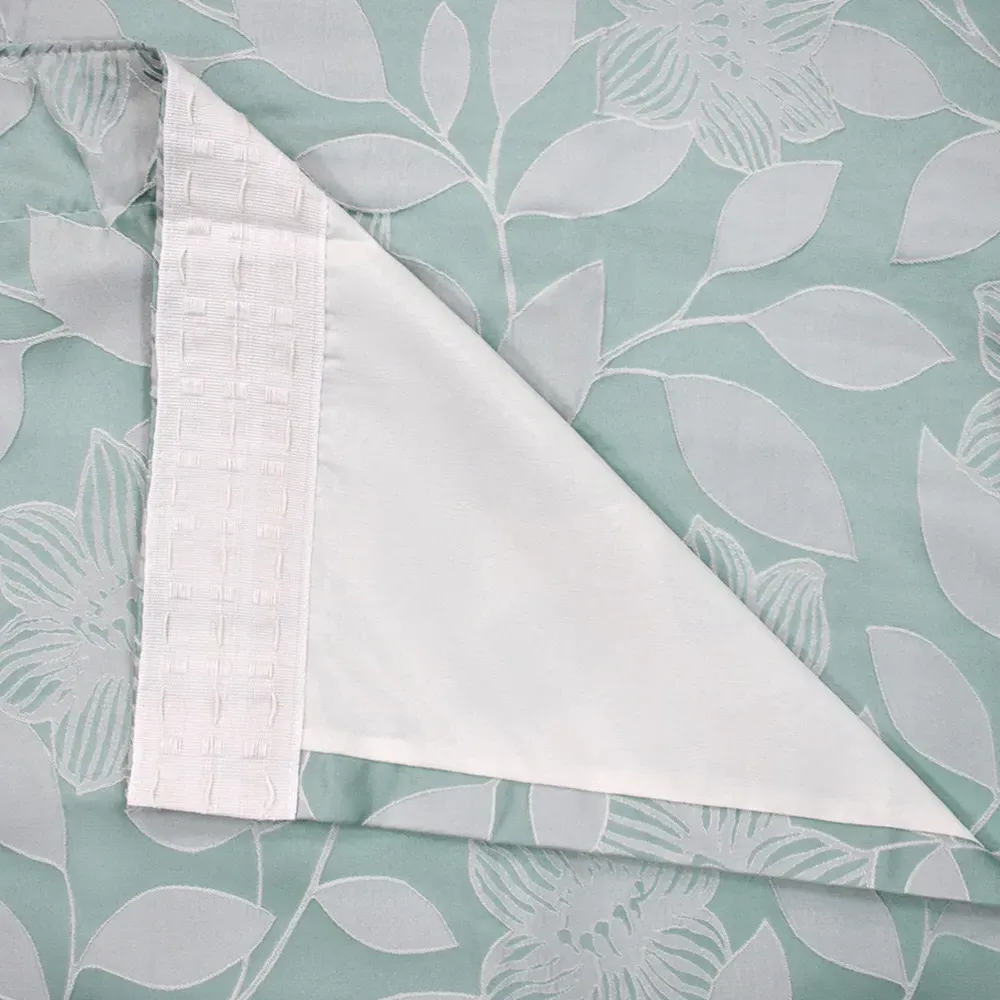 Serena Tape Top Curtains - Duck Egg, Polyester