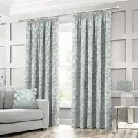 Serena Tape Top Curtains - Duck Egg, Polyester