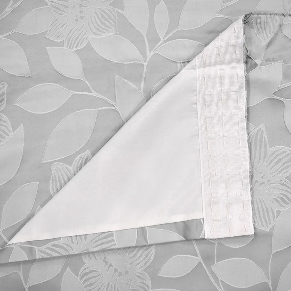 Serena Tape Top Curtains - Silver, Polyester