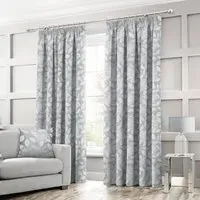 Serena Tape Top Curtains - Silver, Polyester