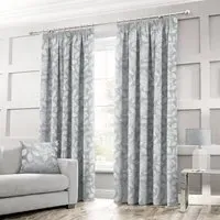 Serena Tape Top Curtains - Silver, Polyester