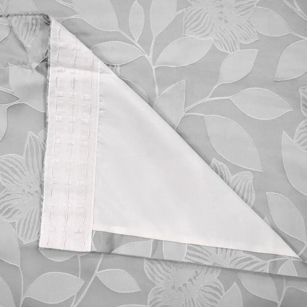 Serena Tape Top Curtains - Silver, Polyester