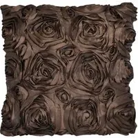 Shimmer Rose Filled Cushion 2 Pack - Brown