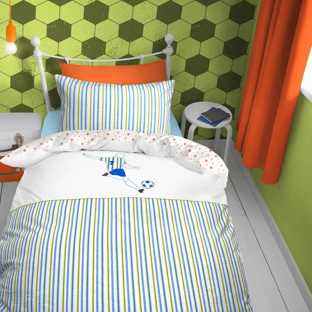 Soccer Star Single Duvet Set - Blue image