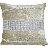 Topaz Crushed Velvet Filled Cushion 2 Pack - Cream