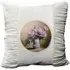 Velvet Pleated Floral Filled Cushion 45x45cm 2 Pack - Cream