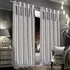 Vera Eyelet Curtains - Silver, Faux Silk