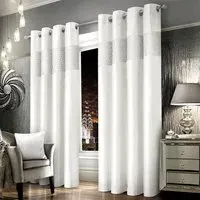 Vera Eyelet Curtains - White