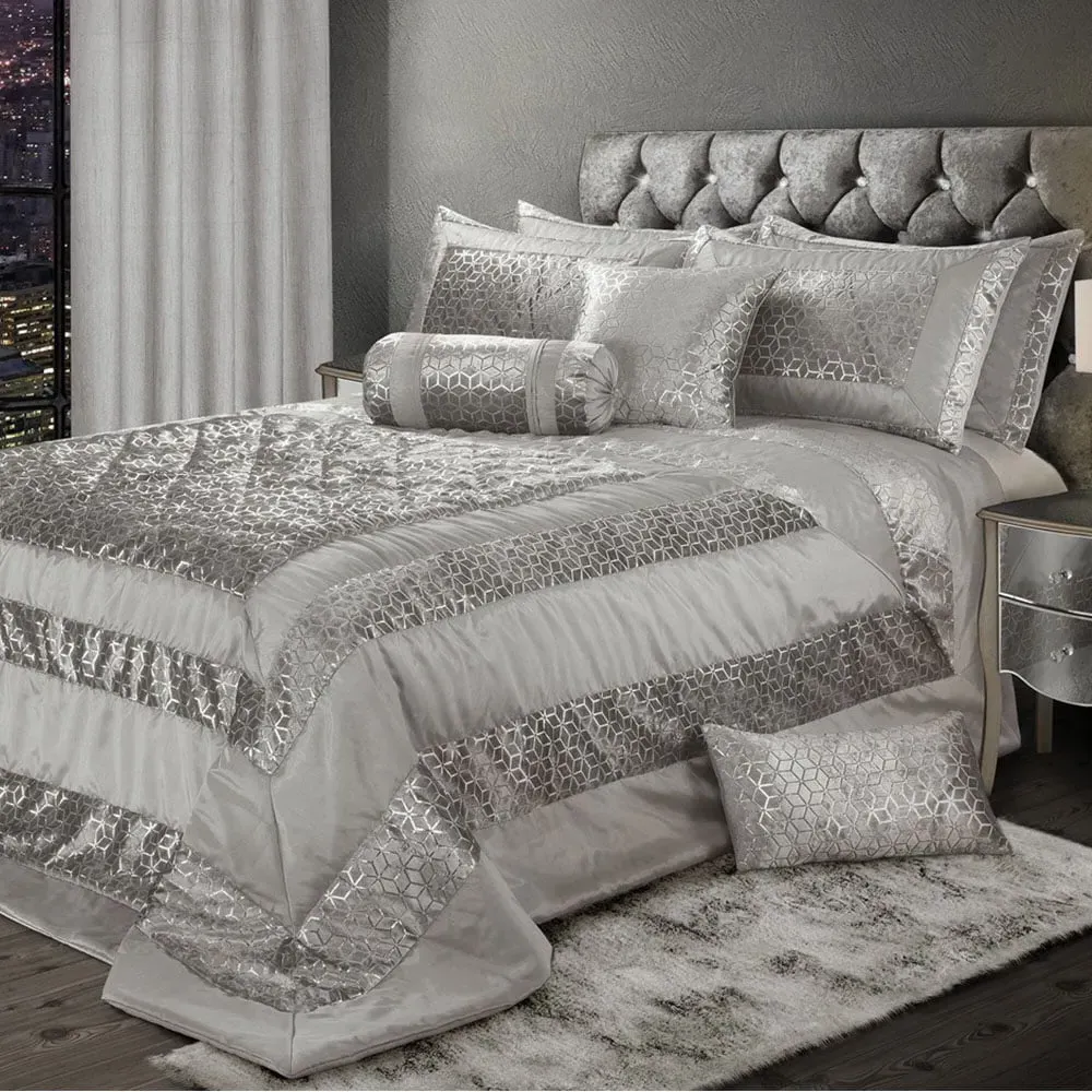 Vera King Size Bedspread - Grey
