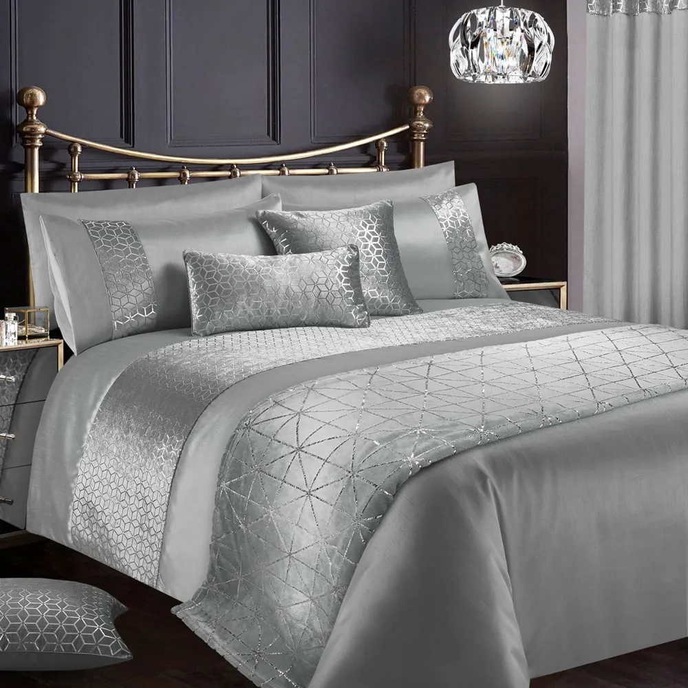 Vera Single Duvet Set - Grey image