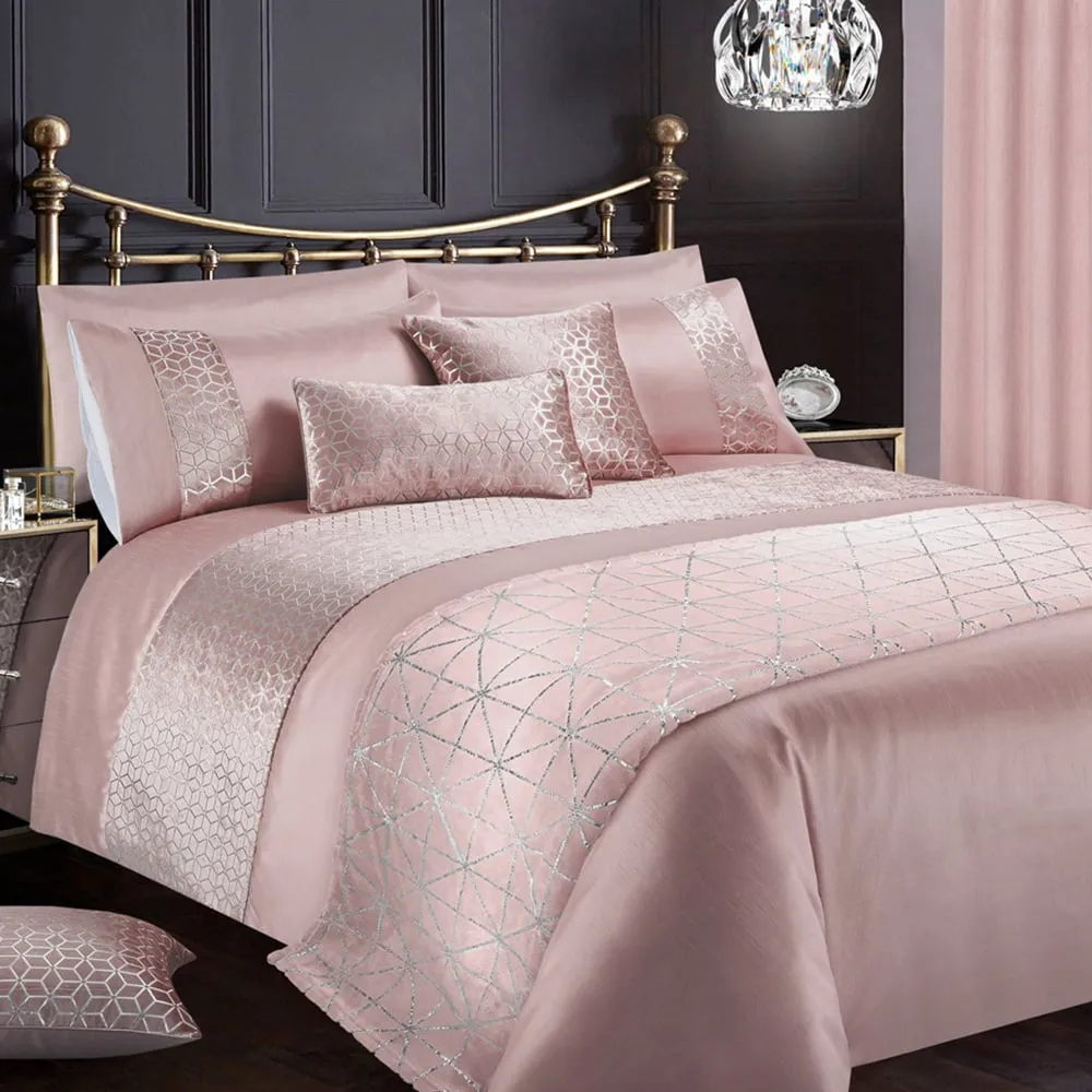 Vera Single Duvet Set - Pink, Velvet image