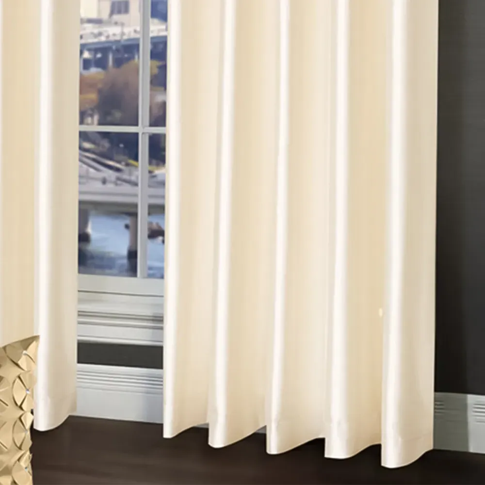 Vogue Diamante Eyelet Curtains - Latte