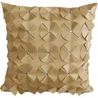 Vogue Diamante Filled Cushion 2 Pack - Cream, Faux Silk