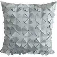 Vogue Diamante Filled Cushion 2 Pack - Silver, Faux Silk