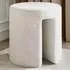 CARME Home Bouclé Stool - White
