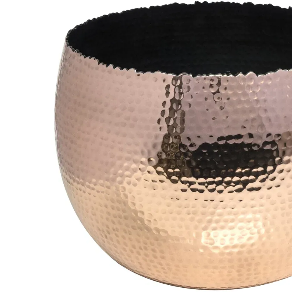 Hammered Bowl 19cm - Copper, Black