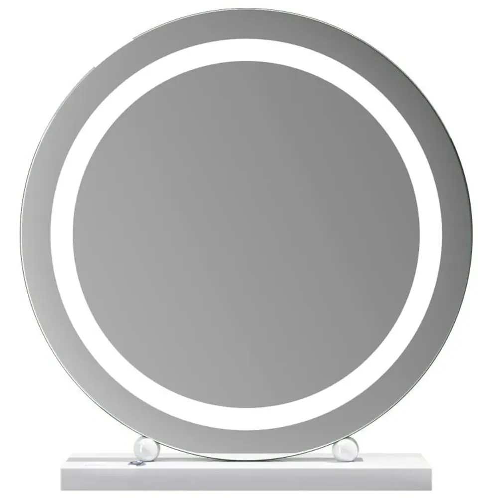 Lucille Hollywood Frameless Vanity Mirror with LED Strip - White