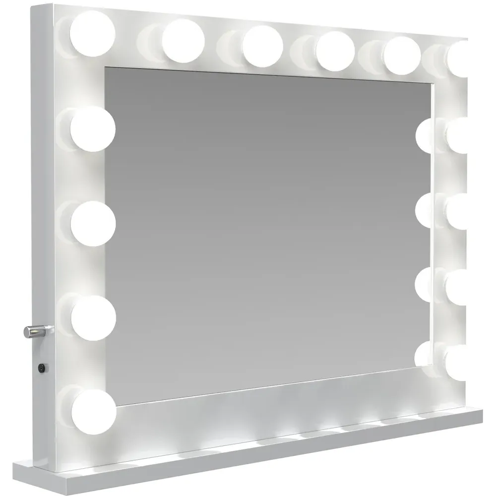 Marilyn Hollywood Vanity Mirror with 14 LED Bulbs - White