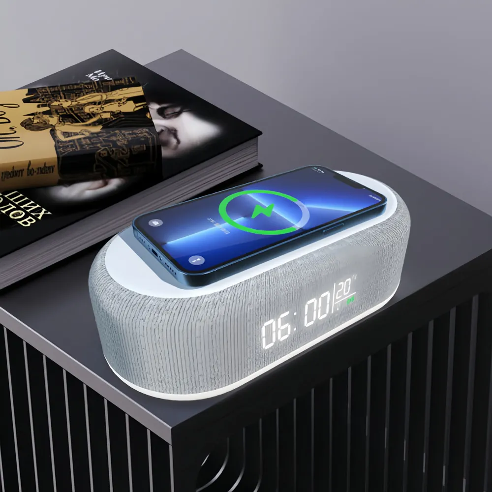 3 in 1 Charging Clock Light - White