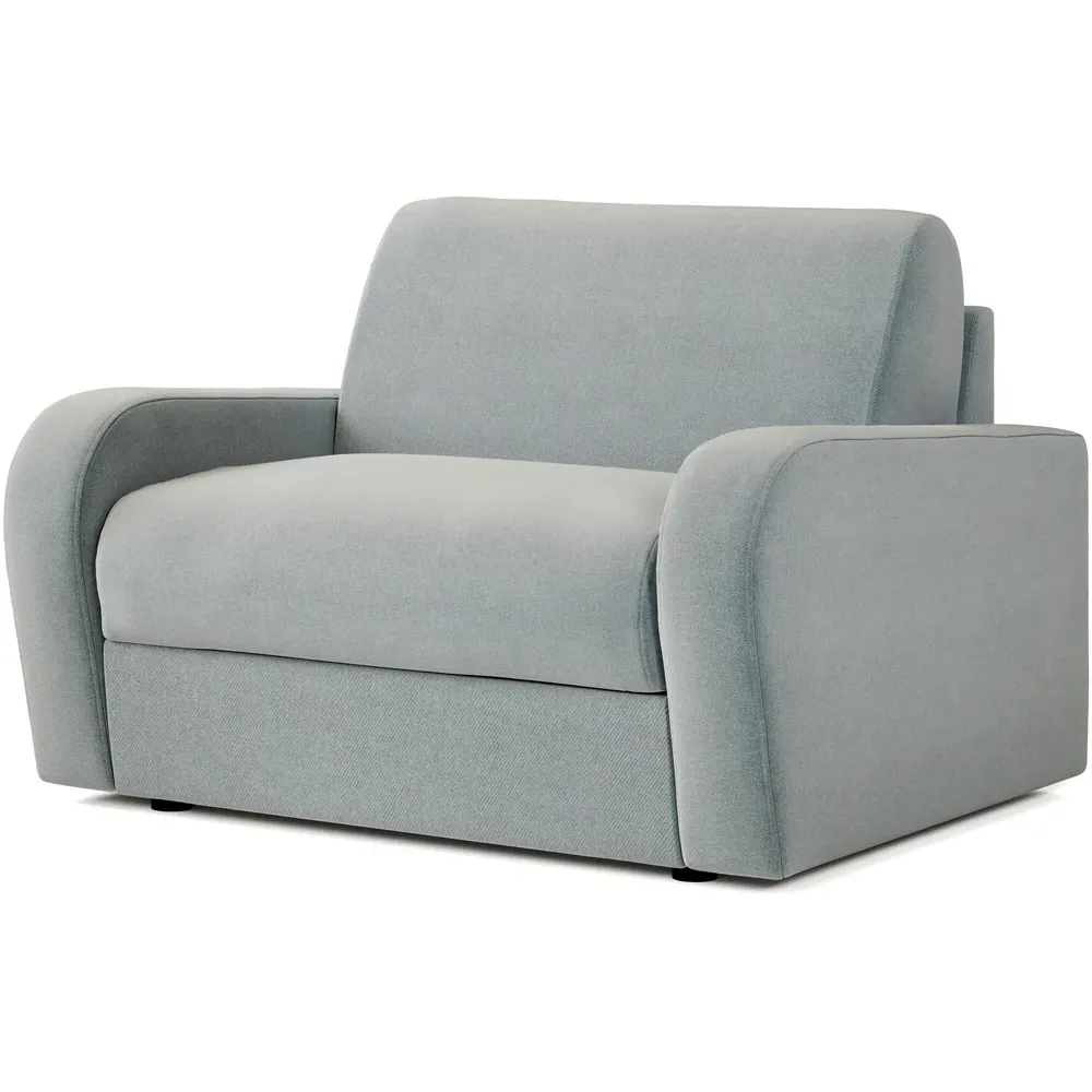 Deco Snuggler Sofa Bed with e-Sprung Mattress - Blue, Twill