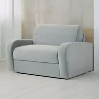 Deco Snuggler Sofa Bed with e-Sprung Mattress - Blue, Twill