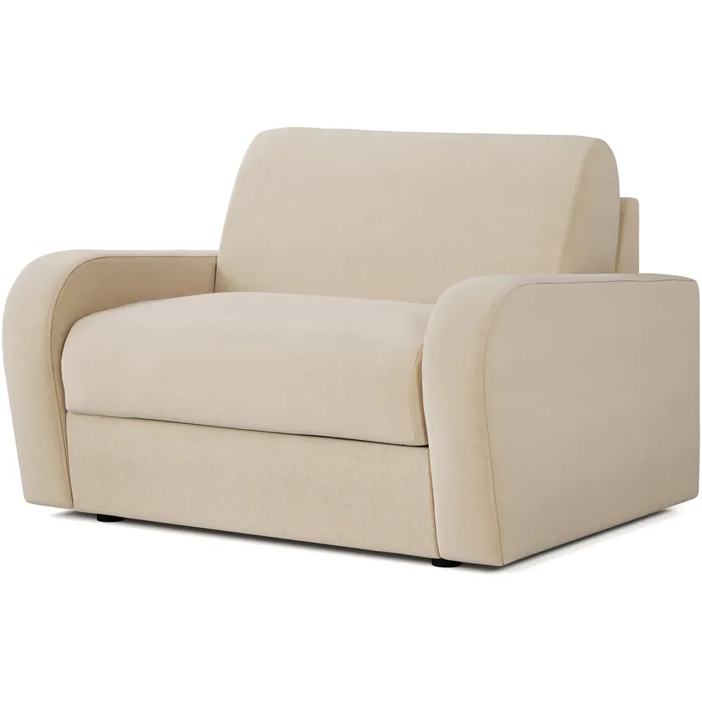 Deco Snuggler Sofa Bed with e-Sprung Mattress - Cream, Twill
