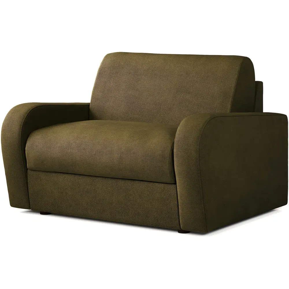 Deco Snuggler Sofa Bed with e-Sprung Mattress - Green, Twill