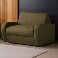 Deco Snuggler Sofa Bed with e-Sprung Mattress - Green, Twill