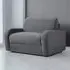 Deco Snuggler Sofa Bed with e-Sprung Mattress - Grey, Twill