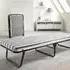 Double Folding Bed Frame with Airflow Mattress - Black