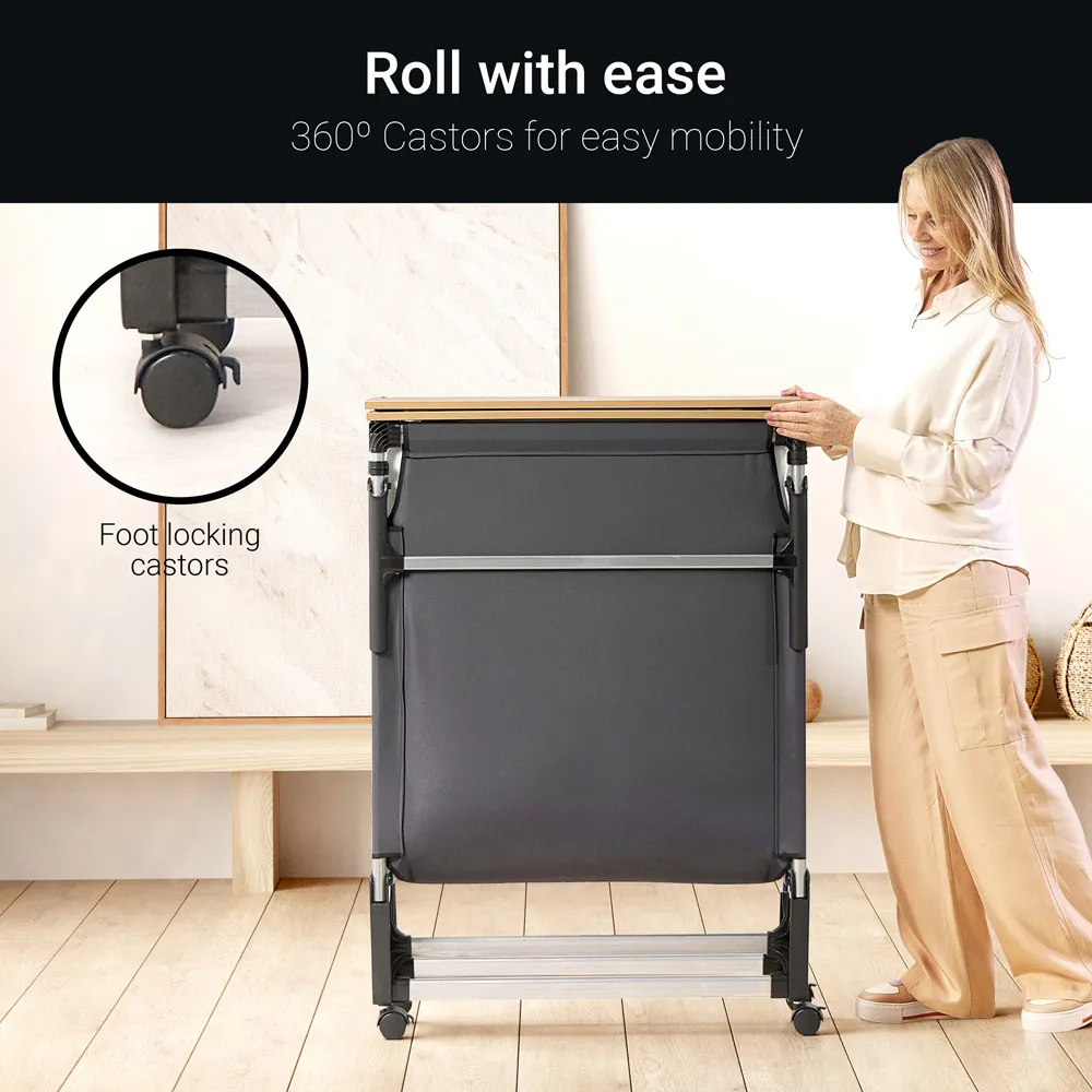 GP80 Single Folding Bed with e-Pocket Mattress - Black