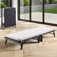 HE70 Single Hideaway Folding Bed with e-Fibre Mattress - Black