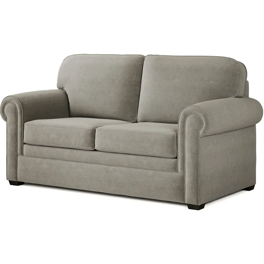 Heritage 2-Seater Sofa Bed with e-Pocket Mattress - Grey, Twill