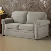 Heritage 2-Seater Sofa Bed with e-Pocket Mattress - Grey, Twill