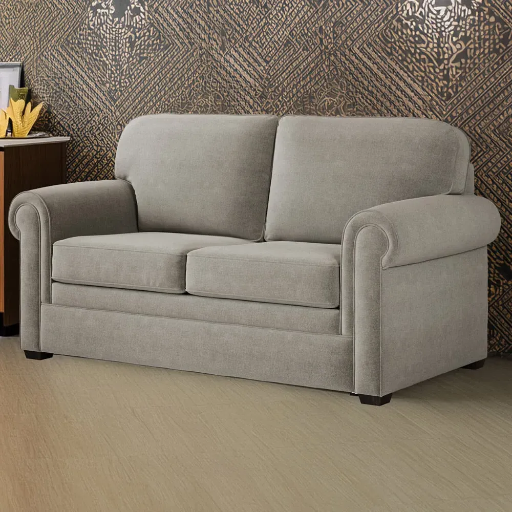 Heritage 2-Seater Sofa Bed with e-Pocket Mattress - Grey, Twill