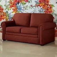 Heritage 2-Seater Sofa Bed with e-Pocket Mattress - Orange, Twill