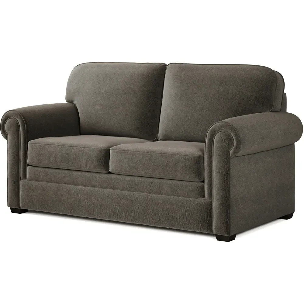 Heritage 2-Seater Sofa Bed with e-Pocket Mattress - Pewter, Twill