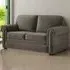 Heritage 2-Seater Sofa Bed with e-Pocket Mattress - Pewter, Twill