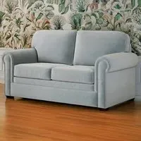 Heritage 2-Seater Sofa Bed with e-Pocket Mattress - Sky, Twill