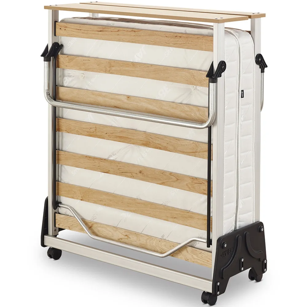 J-Bed Single Folding Bed with Mattress - Silver
