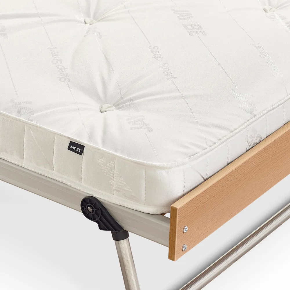 J-Bed Single Folding Bed with Mattress - Silver
