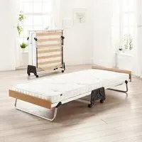 J-Bed Single Folding Bed with Mattress - Silver