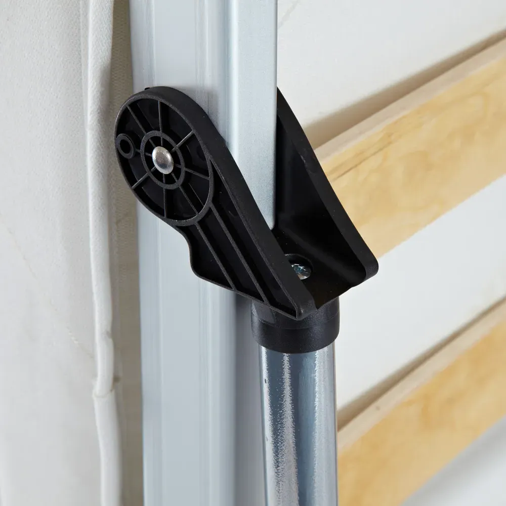 J-Bed Single Folding Bed with Performance e-Fibre Mattress - Silver