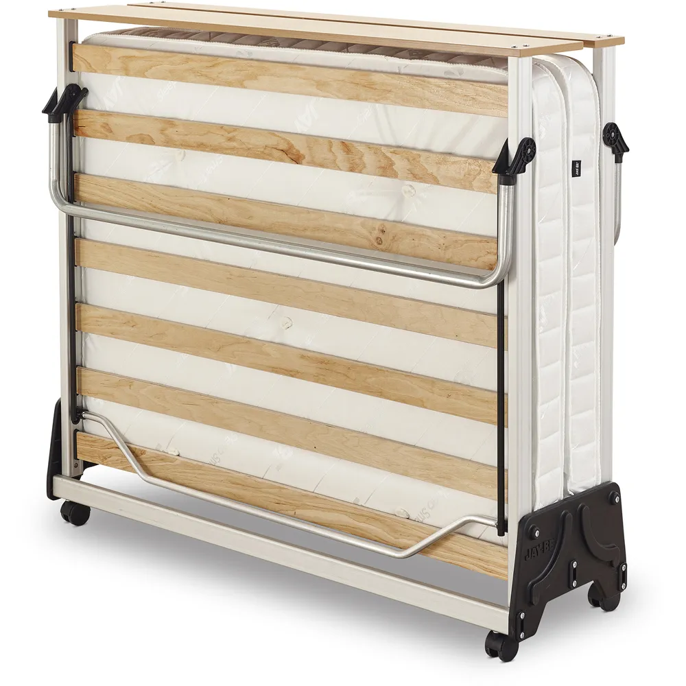 J-Bed Small Double Folding Bed with Mattress - Silver