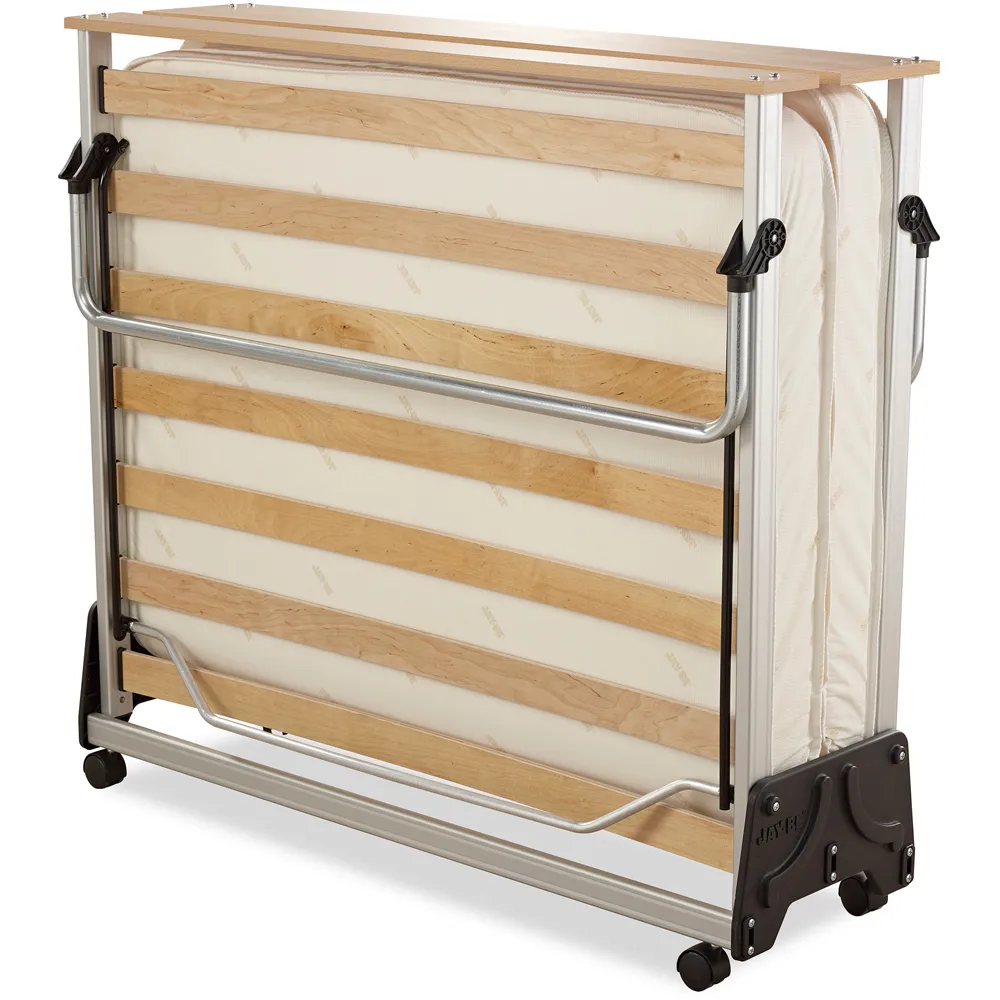 J-Bed Small Double Folding Bed with Performance Mattress - Silver