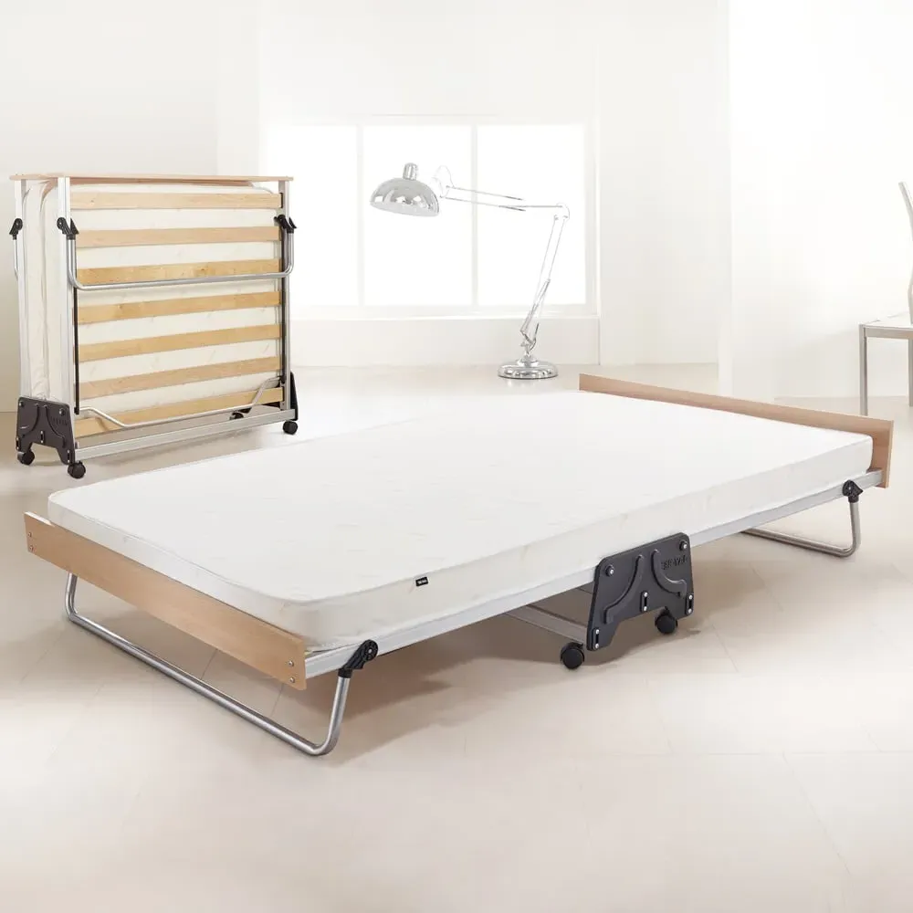 J-Bed Small Double Folding Bed with Performance Mattress - Silver