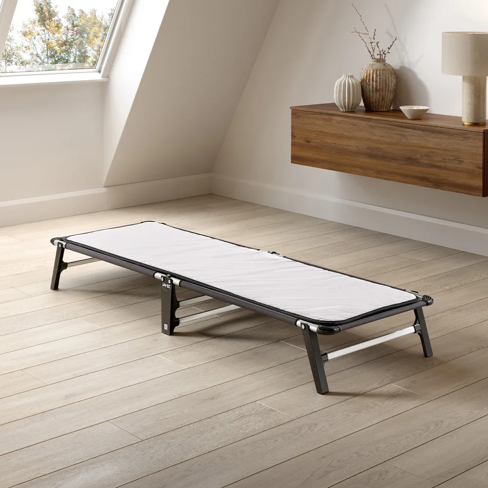 LE59 Single Lite Folding Bed with e-Fibre Insulator Pad - Black