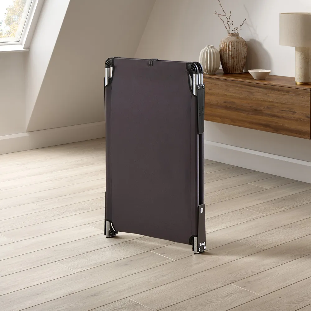 LE59 Single Lite Folding Bed with e-Fibre Insulator Pad - Black