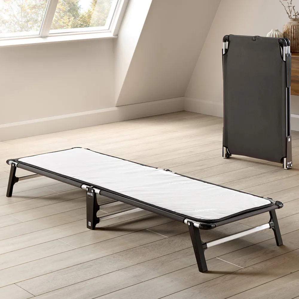 LE59 Single Lite Folding Bed with e-Fibre Insulator Pad - Black image