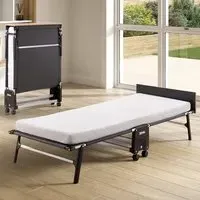 RE80 Single Rollaway Folding Bed with e-Fibre Mattress - Black